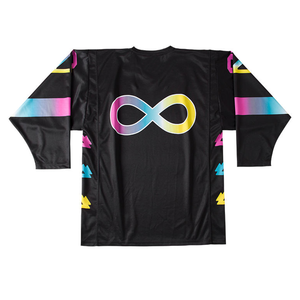 Maillot de hockey sur glace 100 % polyester personnalisé avec logo, dernier design, respirant, nom d'équipe brodé, service OEM, hiver - Product Image 2