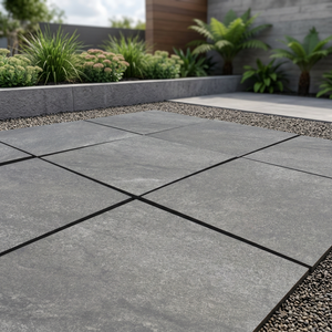 กระเบื้องปูพื้นพอร์ซเลนแบบเต็มแผ่น Vistaar Hammer Stone Nero หนา 20 มม. ขนาด 600x600 มม. 600x900 มม. R11 พร้อมกาวสำหรับปูภายนอกอาคาร เหมาะสำหรับห้องโถงและห้องน้ำ - Product Image 5