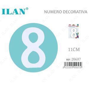 Ilan Numero Decorativo 8 11Cm Per Decorazioni Festa - Product Image 1