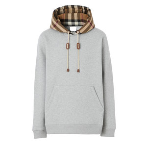 Sudadera con Capucha Gris para Hombre, Camuflaje, Sin Forro, Corte Holgado, Informal, para Invierno, con Bolsillo Frontal, 100% Algodón Tejido - Product Image 1