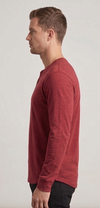 T-shirts gaufrés Henley à manches longues pour hommes, personnalisables, col rond, boutonnés, style streetwear d'été - Product Image 3