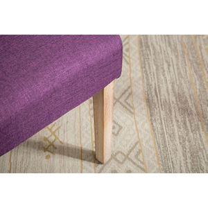 Set di 2 sedie da pranzo Parsons in legno massello trapuntato viola - Collezione Elegante Habit - Product Image 5