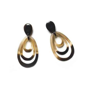 Boucles d'oreilles en corne de buffle naturelle, 100 % écologiques, artisanat de luxe, corne véritable polie, par Decor World Expo - Product Image 2