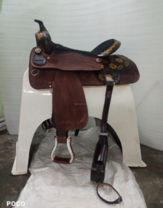 เบาะหนังวัว100% แบบตะวันตกทำด้วยมือดีไซน์โบราณเพื่อความสุขในการขี่ม้า - Product Image 2