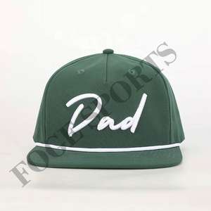 Oem High Quality Wholesale Custom Design Embroidery Logo Polyester <b>Hat</b> Flat Brim Gorras 5 Panel Rope Mens <b>Women</b> Snapback Cap - Product Image 1