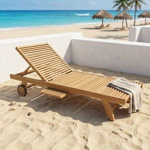 Salon de jardin et chaise longue en teck fabriqués en Indonésie - Product Image 1
