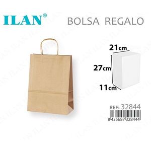 Borsa regalo ILAN 27x21x11cm in carta kraft con manico per confezioni regalo - Product Image 1