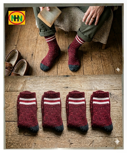 Chaussettes de performance en coton épais et rembourrées pour jeunes hommes, anti-bactériennes, pour l'hiver, importées, lavables en machine, stock à prix réduit - Product Image 1