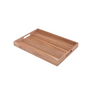 Plateau de service en bois à motif simple, finition décorative, pour un service unique et une décoration intérieure, fabriqué par un fabricant OEM. - Product Image 1