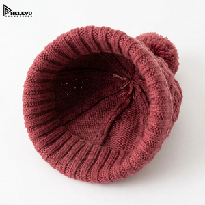 Bonnet en tricot torsadé diamanté de haute qualité pour l'hiver, avec revers souple et bordure métallique – Vente en gros - Product Image 2