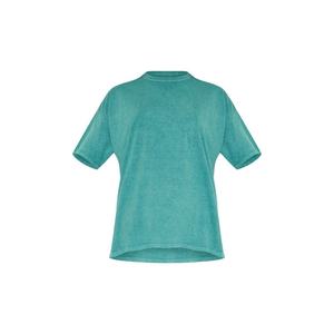 Camiseta de Cuello Redondo Extra Grande para Mujer, Color Sólido, 100% Algodón, Tejido Transpirable, Corte Holgado, Top de Primavera/Verano - Product Image 5