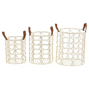 Functional <b>Storage</b> Handmade Iron <b>Storage</b> <b>Basket</b> Black for Kitchen Pantry Cabinets Closet & Garage Shelves by Ambience Lifestyle - Product Image 3