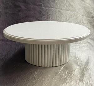 Round Wooden <b>Cake</b> <b>Stand</b> with Base <b>White</b> Dessert Display Tray for Kitchen Use Reusable <b>Cake</b> Pan Round Dessert <b>Stand</b> for Hot - Product Image 1