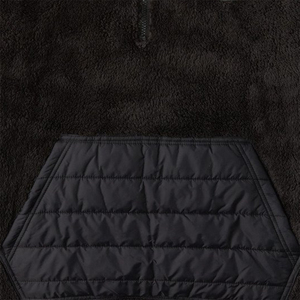 Dernier design – Sweats à capuche oversize en fourrure pour hommes, couleur noire, 400 GSM, anti-plis, légers, demi-zip, coupe-vent, pour l'hiver - Product Image 5