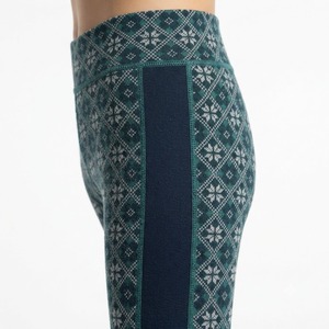 High Waist Geometric Print Formal Winter Leggings Full Length Stretch Seamless Velour Knitted Spandex/Nylon Sporty Women's - Product Image 4