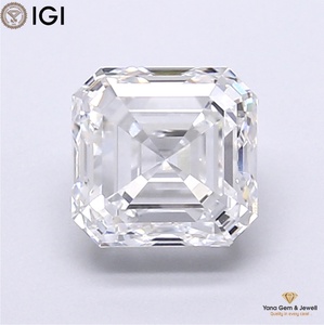 Diamant CVD de laboratoire taille Asscher 2,50 carats, certifié IGI, couleur D, clarté VVS1, pièce centrale solitaire pour sertissage personnalisé - Product Image 1