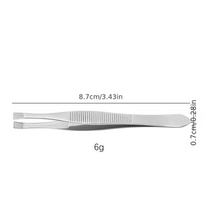 Pinzas Profesionales de Acero Inoxidable para Cejas, Herramienta de Depilación de Precisión con Punta Inclinada para Dar Forma a las Cejas y Depilar el Vello Facial - Product Image 3