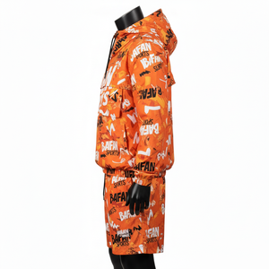 Conjunto Deportivo de Invierno para Tallas Grandes, Estampado, Estilo Urbano, Informal, Sudadera Holgada, Pantalones Anchos, Algodón Orgánico, Resistente al Viento, Cálido, Unisex - Product Image 2