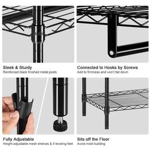 Scaffalatura in Filo Metallico Resistente, Appendiabiti Premium per un'Organizzazione Efficiente - Product Image 6