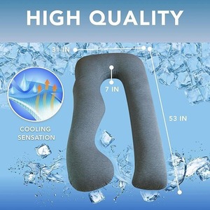 Almohada de Maternidad Multifuncional en Forma de U, de Algodón Puro, con Soporte Lumbar, para Dormir de Lado y Amamantar - Product Image 4