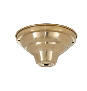 Support de lampe en acier, diamètre 5 1/4 pouces, profondeur 2 3/4 pouces, trou central passe une tige de 1/8 IP. 2 barres perforées mesurent 4 1/2 - Product Image 2