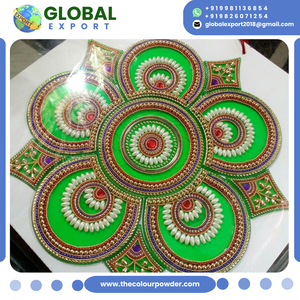 Diseño floral de rangoli de acrílico de la mejor calidad, cuentas hechas a mano, reutilizables, envasado a granel, perfecto para eventos de Diwali y bodas. - Product Image 3
