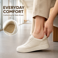 Semelles intérieures confortables en TPE transparent antidérapantes adhésives pour la vente en gros, coussinets de talon, inserts de chaussures certifiés BSCI pour bottes à talons hauts