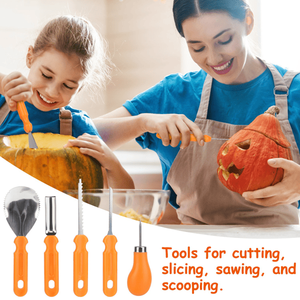 13PCS All-in-One Halloween Jack O Lantern <b>Pumpkin</b> <b>Carving</b> Kit Double Sided Saws Etching <b>Tools</b> Scooper Drill-All Craft Supplies - Product Image 2
