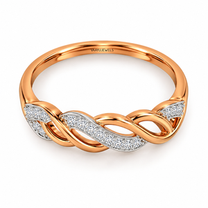 Anillo de oro rosa con diamante cultivado en laboratorio, corte brillante redondo, estilo romántico, en oro de 10K, 14K, 18K, plata 925, 935, para ella. - Product Image 2