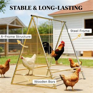 Accessoires en argent pour poulailler, cage pour animaux de ferme - Product Image 3