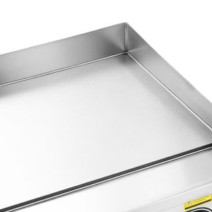 Plancha Eléctrica Comercial con Cuerpo de Acero Inoxidable, 21.06 x 11.81 Pulgadas, 122-570 Grados Fahrenheit, Equipo de Cocina Comercial Ajustable - Product Image 2