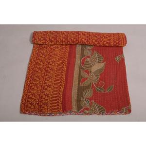 Couverture Kantha indienne vintage, imprimée de motifs floraux, faite à la main en coton, style bohème, écologique, pour la décoration de la chambre - Product Image 3