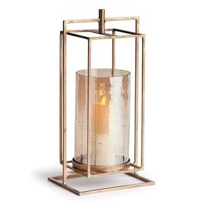 Lanterne carrée décorative de luxe en métal doré, en aluminium et verre, style cage, pour bougies, décoration de mariage et de Noël - Product Image 5