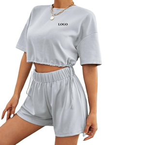 ชุดเซ็ต 2 ชิ้นสำหรับผู้หญิงไซส์ใหญ่ ขายดี ผ้าฝ้าย 100% ระบายอากาศได้ดี สวมใส่สบาย เหมาะสำหรับฤดูใบไม้ผลิ/ฤดูร้อน - Product Image 2