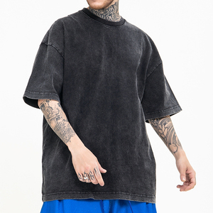 Customize Printing Men's Shirt Baggy Men's <b>T</b>-Shirt Baggy shirt Oversized women's <b>T</b>-Shirts Wholesale Light Wash <b>T</b>-Shirt O-Neck - Product Image 5