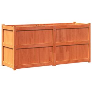 Jardinière en bois de pin massif brun ciré 59,1x19,7x27,6 po – Pots et jardinières - Product Image 2