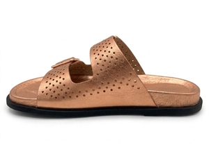 Copper Flat <b>Sandals</b> Open Toe <b>Buckle</b> Closure Breathable PU Upper Rubber Outsole Summer Shoes - Product Image 2