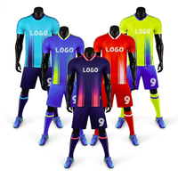 Maillot de football de haute qualité personnalisé avec logo et numéros, impression numérique, séchage rapide, Spandex/Polyester, uniforme de football d'été