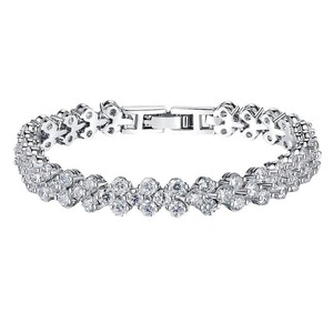 Pulsera de Diamantes Moissanite Hecha a Mano de Calidad Premium para Mujer, Joyería Elegante y de Lujo para Fiestas y Eventos, Disponible para la Venta - Product Image 2