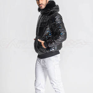 Chaqueta Acolchada Cortavientos para Hombre, Abrigo de Invierno Impermeable, Transpirable, Tejido Cálido y Resistente, Chaqueta Casual para Exteriores - Product Image 5