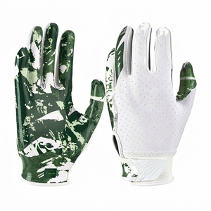 OEM Unisex American Football Receiver Gloves Synthetic Leather Breathable Full Finger Hook Loop Closure Anti-Chemical Protection - Product Image 4