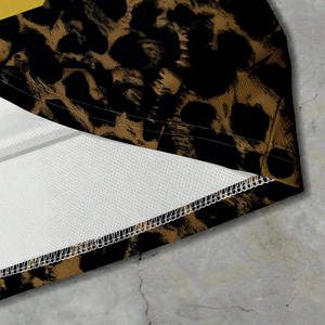 Maillot de football américain surdimensionné personnalisé en maille, motif léopard, respirant, en polyester, streetwear, t-shirt de sport, service OEM personnalisé - Product Image 6