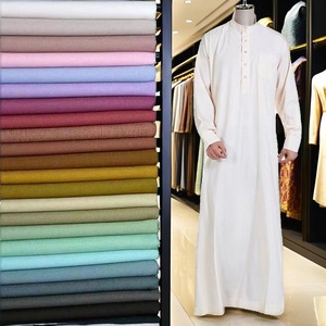 Tela de Poliéster Viscosa TR011 de Alta Calidad, Ligera y Transpirable, con Estampado Estilo Slub para Túnicas y Thobes Árabes - Product Image 6