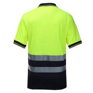 Camiseta Polo de Seguridad Reflectante de Alta Visibilidad, Manga Corta, Ropa de Trabajo para Hombre, Uniforme de Alta Visibilidad, Material de Poliéster - Product Image 4