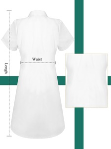 Último Diseño Unisex, Elegante Bata de Laboratorio Médico, Conjuntos de Uniformes de Enfermería, Tejido de Poliéster/Algodón - Product Image 2