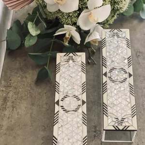 Caja de Dulces Ramadán OpalPearl, Porta Dulces Acrílico Artístico con Incrustaciones de Madreperla para Decoración Festiva de Iftar y Eid - Product Image 6