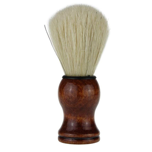 Rasoirs de barbier certifiés CE Classe I, manche en bois couleur marron, rasoirs à barbe, brosse à crème pour moustache synthétique et lisse - Product Image 1