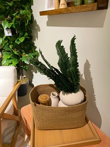 Simple Brown Storage <b>Basket</b> For Daily Use Organizer Home Bathroom Bedroom And Easy Access Storage Solution From India - Product Image 3