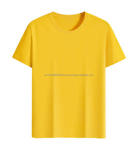 Camiseta de Cuello Redondo de Color Sólido con Cuello Acanalado de Algodón Puro de 150 g Personalizada OEM para Hombre - Product Image 2