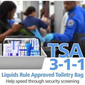 Set di 12 Borse Trasparenti in PVC Impermeabili con Cerniera per Articoli da Toeletta, Approvate TSA, Pochette per Cosmetici da Viaggio - Product Image 2